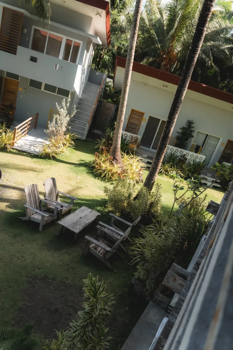 Interior design, common lounge spaces, and room layouts at Kahana Baler boutique stay in Baler, Philippines